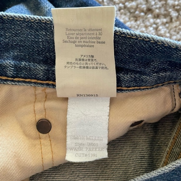 Simon Miller W005 Bora Cropped Wide Leg Jeans Womens 28 Blue Fringed Boho Hippie - Picture 14 of 14